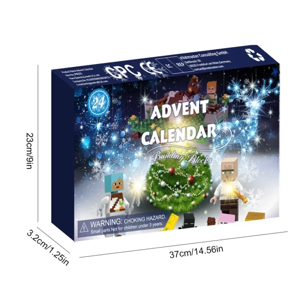 Advent Calendar 2024 Christmas Countdown Toys Christmas Building Blocks Figures Toys for Boys Girls Children Christmas Gifts - Image 6