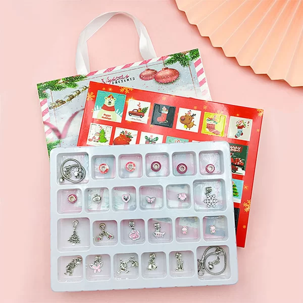 NEW 24 Day Countdown Calendar Advent Surprise Blind Box Set Christmas Bracelet Set DIY Creative Ornaments Christmas girl Gifts - Image 4