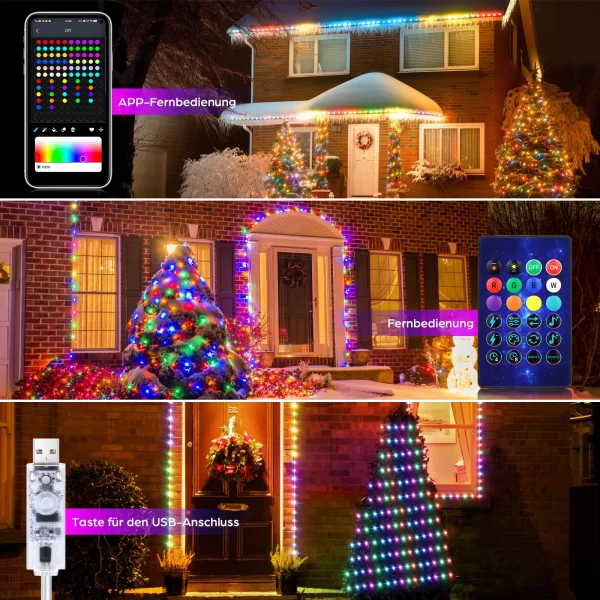 5V USB LED Christmas Light,25/20/10M Garland Fairy Light With Bluetooth APP and Remote control For Xmas Tree Decoration Lighting - Image 5