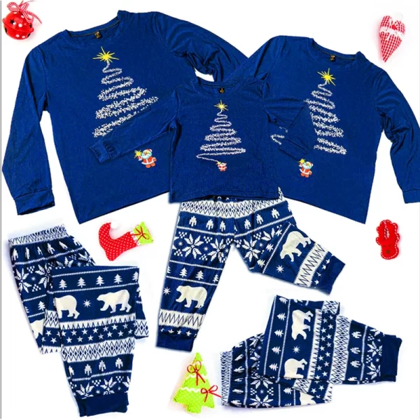 Family Christmas Pajamas 2023 Mother Father Kids Matching Clothes Look Outfit Mommy And Me New Year's Costumes Pyjamas - Image 4