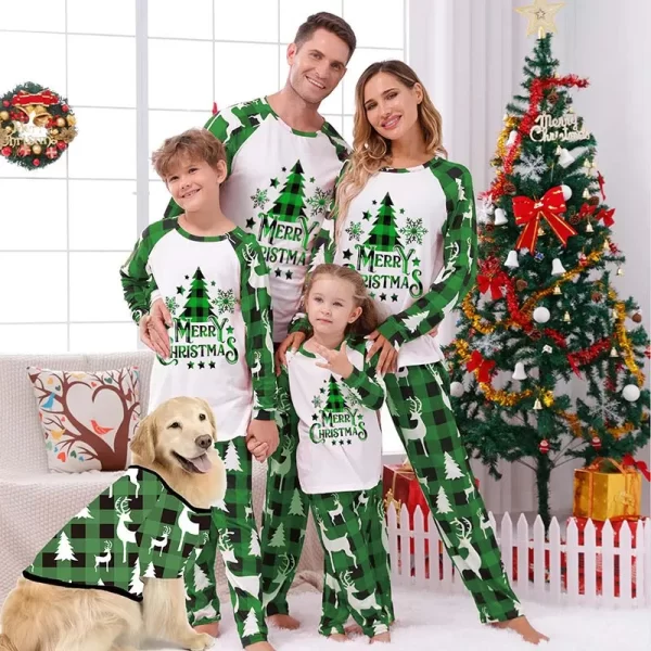 Christmas Family Matching Outfits Mom Dad Kids 2 Pieces Pajamas Set Baby Rompers Casual Loose Sleepwear Xmas Family Look Pyjamas - Image 6