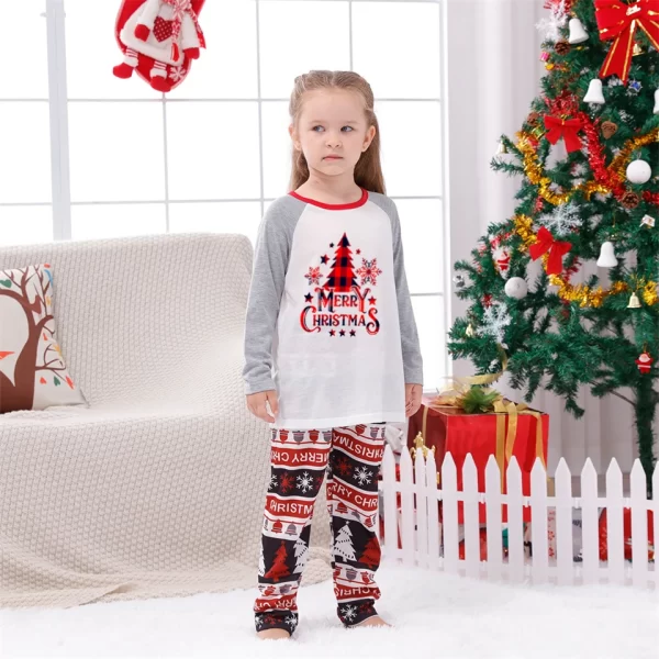 Cotton Fashion Matching Christmas Pajamas for the Whole Family Mother Kids Clothes Dad Son Pijamas Xmas Family look Sleepwear - Image 4