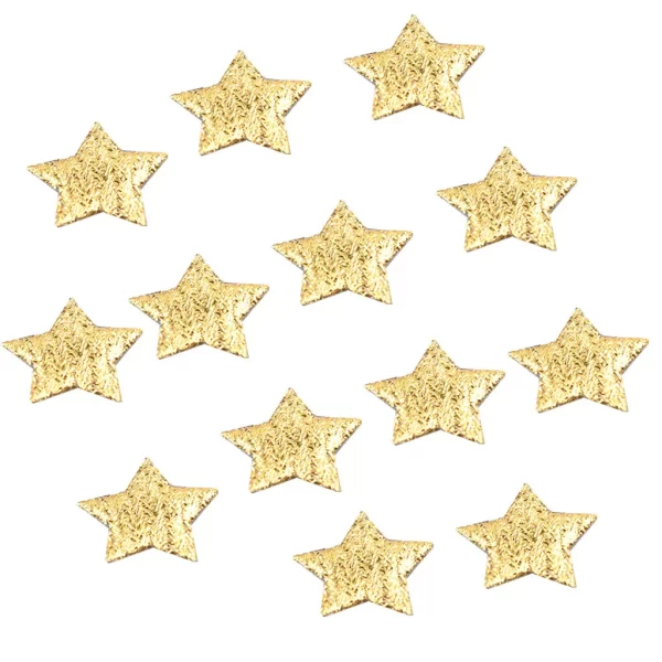 100pc Gold Silver Cloth Christmas Five-pointed Star Confetti Home Decoration Christmas Tree Ornaments - Image 3