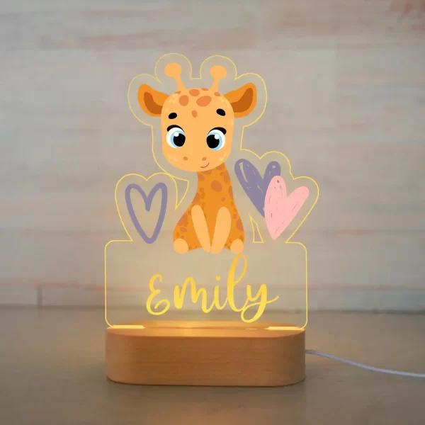 Personalized Children Animal Night Light Custom Name Acrylic Lamp Baby Kids Bedroom Decoration Neonate Birthday Christmas Gift - Image 5