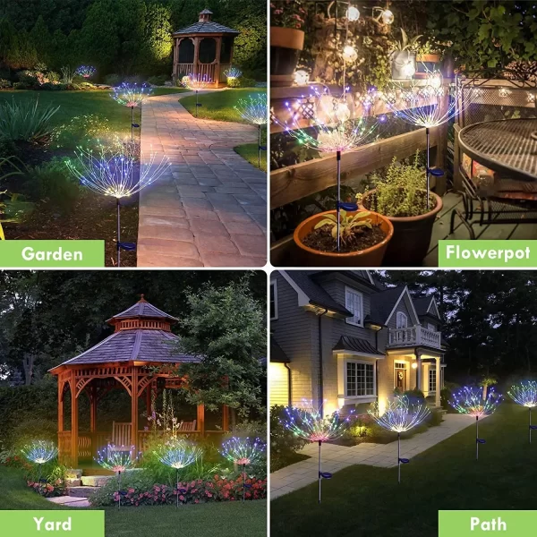 150/120/90 Solar LED Firework Light Outdoor Waterproof Garden Solar Garland Christmas Decoration Party Wedding New Year's Decor - Image 6