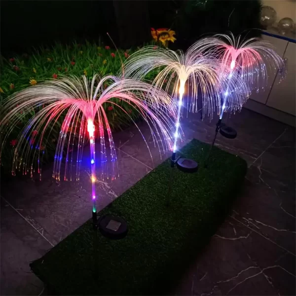 LED Solar Jellyfish Garden Lights Outdoor Waterproof Christmas Ornaments Yard Balcony Lawn Decoration Solar Powered Flowers Lamp - Image 3