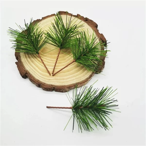 20PCS Christmas PVC Simulation Pine Needles Decor Pine Branch Artificial Plant Pendant Diy Festival Xmas New Year Home Ornaments - Image 3