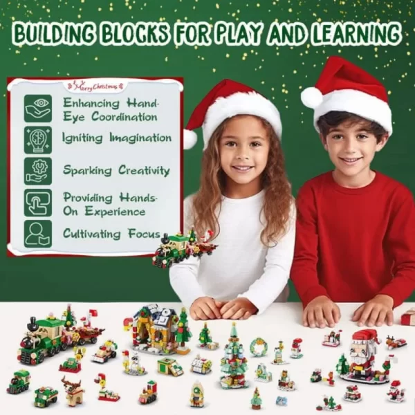 2024 Christmas Advent Calendar 24 Days Countdown Surprise Blind Box Building Blocks Puzzle Assembly Toys For Kids Adult Gifts - Image 6