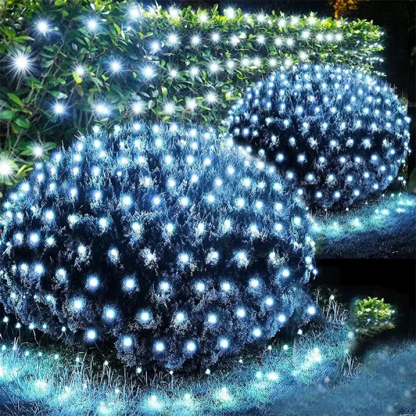 3x3/4.5x1.5M LED Mesh Net Light Christmas Fairy Net Lights LED Bush Tree Wrap String Lights for Holiday Party Patio Decor - Image 2