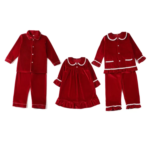 Christmas Cotton Carnival Mother Kids Ruffle Boys And Girl Baby Clothes Pajamas Sets Sibling Family Matching Pyjamas Sets - Image 5