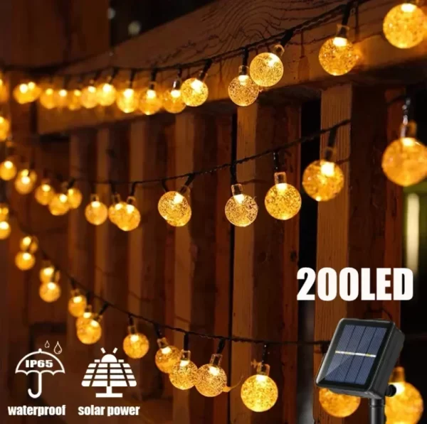 100 LED Solar Light Outdoor IP65 Waterproof String Fairy Lamps Solar Garden Garlands Christmas Decoration 12M - Image 5