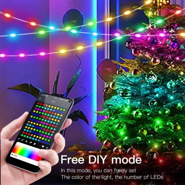 5V USB LED Christmas Light,25/20/10M Garland Fairy Light With Bluetooth APP and Remote control For Xmas Tree Decoration Lighting - Image 4