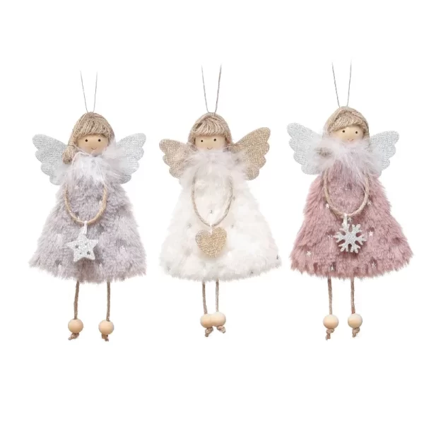 Cute Navidad Plush Angel Girls Pendant Ornaments Christmas Decoration for Home Kids Gifts Christmas Tree Decorations 2024 New - Image 5