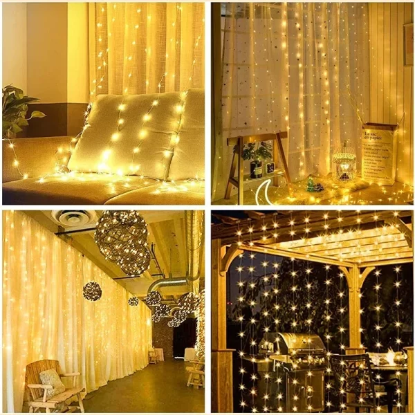 3M LED Curtain String Lights Fairy Decoration USB Holiday Garland Lamp 8 Mode For Home Garden Christmas Party New Year Wedding - Image 4