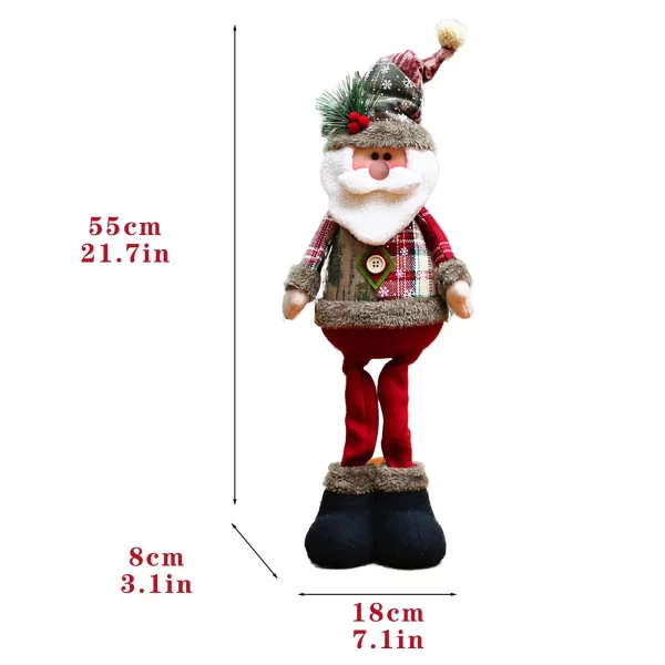 Christmas Santa Snowman-Reindeer Christmas Decoration 2024 Leg Table Mantel Decoration Plush Dolls Christmas Gifts For Kids Baby - Image 6