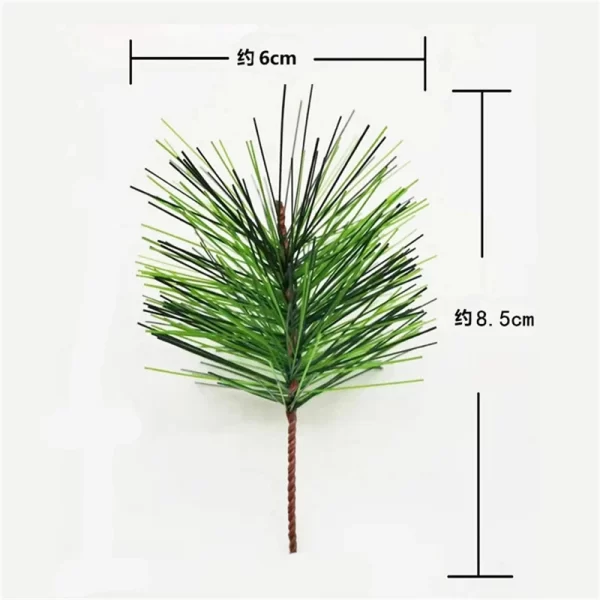 20PCS Christmas PVC Simulation Pine Needles Decor Pine Branch Artificial Plant Pendant Diy Festival Xmas New Year Home Ornaments - Image 5