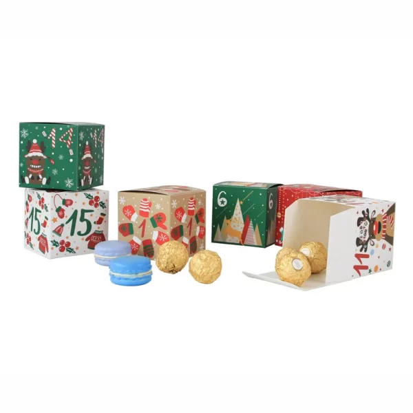 24pcs/set Christmas Advent Calendar Box Kraft Paper Candy Box 24 Days Countdown to Xmas Gift Boxes Navidad New Year Decorations - Image 5