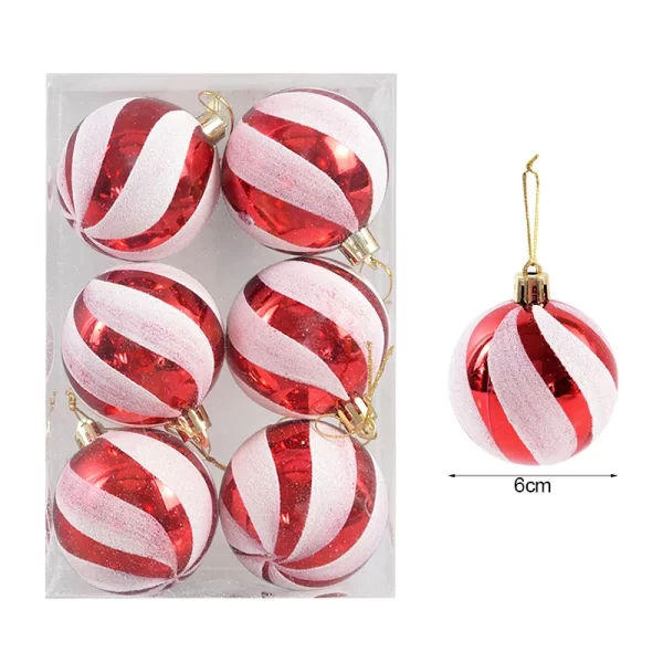 6Pcs/box 6cm Christmas Ball Ornaments Xmas Tree Hanging Pendant Christmas Decorations for Home 2024 Navidad Natal New Year Gift - Image 3