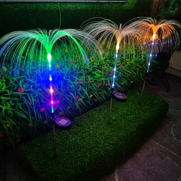 LED Solar Jellyfish Garden Lights Outdoor Waterproof Christmas Ornaments Yard Balcony Lawn Decoration Solar Powered Flowers Lamp - Image 4