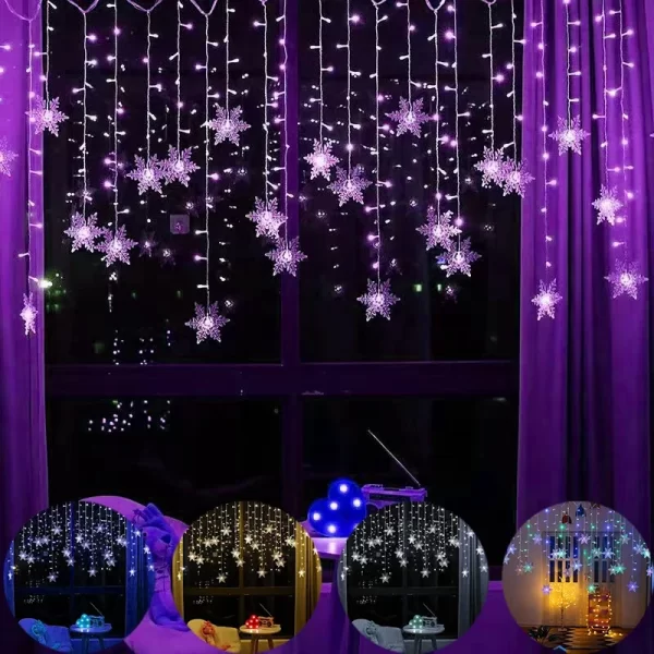 3M Christmas Fairy Light New Year Indoor and Outdoor Decoration Curtain Light String Party Holiday Decoration - Image 2