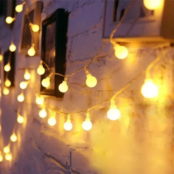 10M USB/Battery Power Ball LED String Lights Garland Lights Outdoor Lamp Wedding Garden Fairy Lights Christmas Decoration - Image 3