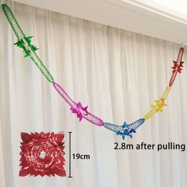 2/4/8Pcs Metalic Foil Garlands Ceiling Hanging Christmas Ornaments Garland Xmas Party Decor Home Decoration Party Supplies - Image 2