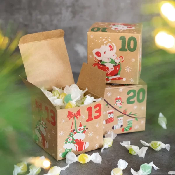 24pcs Christmas Advent Calendar Box Kraft Paper Candy Box 24 Days Countdown to Christmas Gift Boxes Navidad New Year Decorations - Image 5