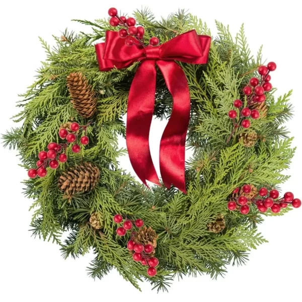 10Pcs Christmas Decoration Artificial Pine Branches Holly Berries Red Berry Branches for Christmas Tree Wreath Gifts Decoration - Image 6