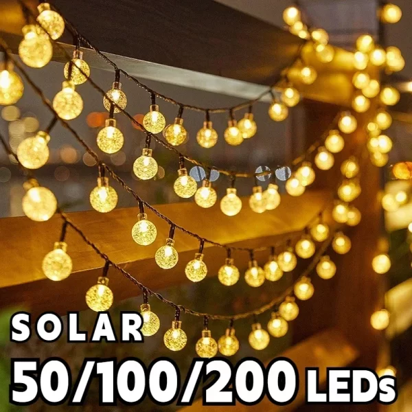 100 LED Solar Light Outdoor IP65 Waterproof String Fairy Lamps Solar Garden Garlands Christmas Decoration 12M - Image 2