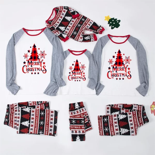 Cotton Fashion Matching Christmas Pajamas for the Whole Family Mother Kids Clothes Dad Son Pijamas Xmas Family look Sleepwear - Image 6