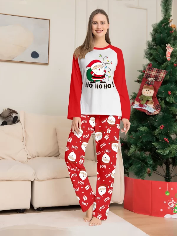 Xmas Family Matching Pajamas Set Santa Claus HO HO HO Printed Adult Kid Baby Family Matching Outfits 2025 Christmas Family Pj's - Image 6