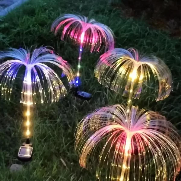 LED Solar Jellyfish Garden Lights Outdoor Waterproof Christmas Ornaments Yard Balcony Lawn Decoration Solar Powered Flowers Lamp - Image 2