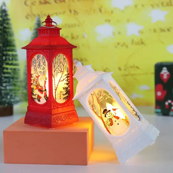 New Christmas Wind Lamp Candle Table Lamp Small Night Lamp Elderly Snowman Christmas Decoration Small Night Lamp Desktop Decorat - Image 3