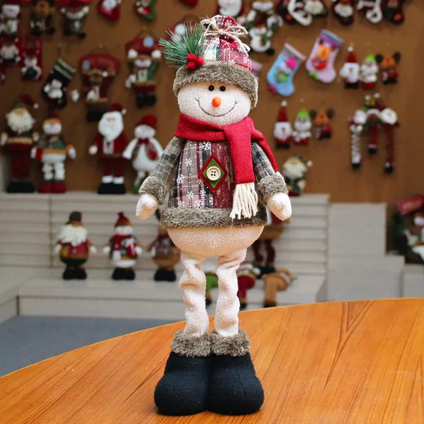 Christmas Santa Snowman-Reindeer Christmas Decoration 2024 Leg Table Mantel Decoration Plush Dolls Christmas Gifts For Kids Baby - Image 3