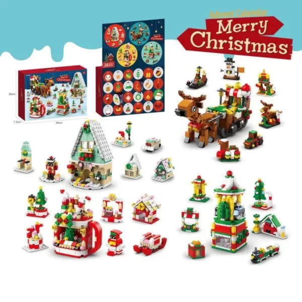 2024 Christmas Advent Calendar 24 Days Countdown Surprise Blind Box Building Blocks Puzzle Assembly Toys For Kids Adult Gifts - Image 2