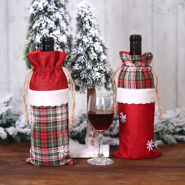 Christmas Wine Bottle Cover Merry Christmas Decorations For Home 2024 Christmas Ornament Xmas Navidad Natal Gifts New Year 2025 - Image 5