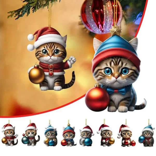 2024 Advent Calendar Christmas Cat Countdown Calendar Cute Animal Hanging Decoration 2025 New Year Cartoon Festival Kids Gifts - Image 3