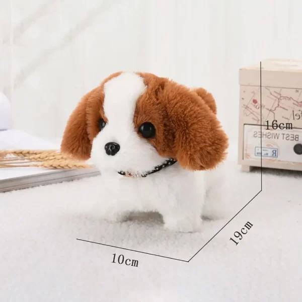 Xmas Gift 18CM Simulation Puppy Interactive Wagging Plush Toys Brown White Grey Cute Dog Robot For Kids - Image 6