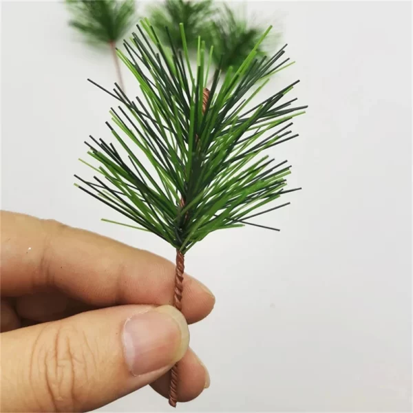 20PCS Christmas PVC Simulation Pine Needles Decor Pine Branch Artificial Plant Pendant Diy Festival Xmas New Year Home Ornaments - Image 2