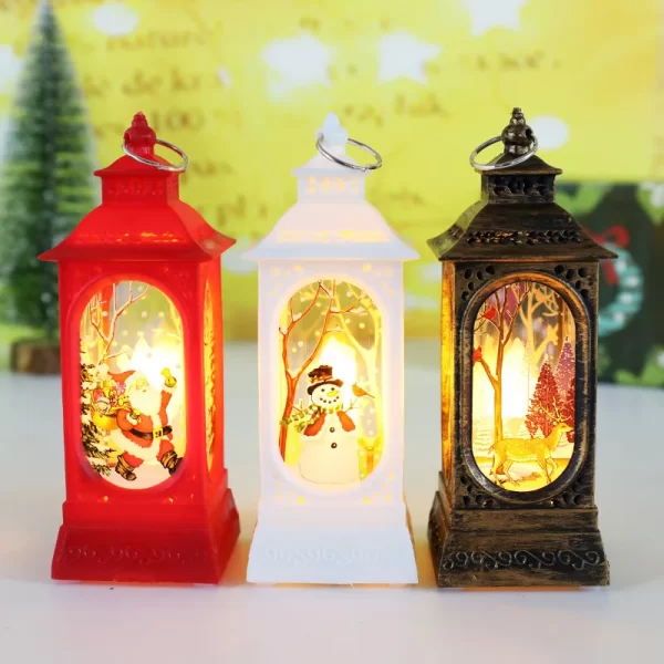 New Christmas Wind Lamp Candle Table Lamp Small Night Lamp Elderly Snowman Christmas Decoration Small Night Lamp Desktop Decorat - Image 2