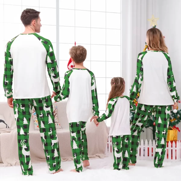 Merry Christmas Casual Sleepwear Xmas Family Look Christmas Family Pajamas Santa Tree Patchwork Mother Daughter Matching Clothes - Image 3