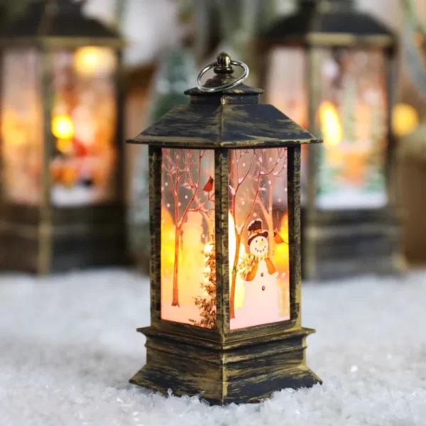 New Christmas Wind Lamp Candle Table Lamp Small Night Lamp Elderly Snowman Christmas Decoration Small Night Lamp Desktop Decorat - Image 6