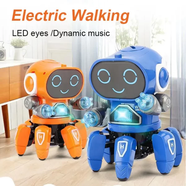 Intelligent Electric Dancing Robot Toys for Kids with LED Flashing Lights and Music Walking Robot Toys for Boys Girls Xmas Gifts - Image 2