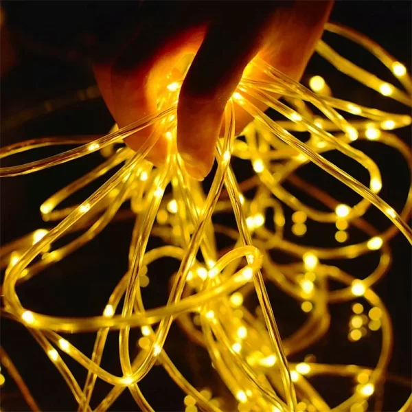 Outdoor Solar Tube Rope Led Light Garden Christmas Decoration Fairy String Light 32m/22M/12M/7M Outdoor Wedding Party Led Lamp - Image 2