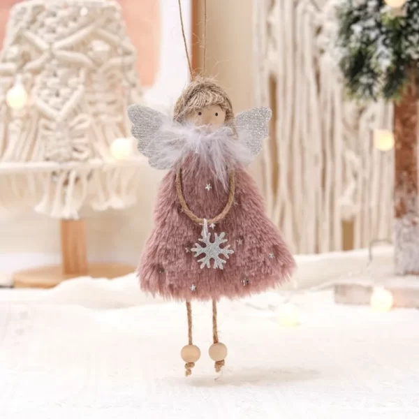 Cute Navidad Plush Angel Girls Pendant Ornaments Christmas Decoration for Home Kids Gifts Christmas Tree Decorations 2024 New - Image 3