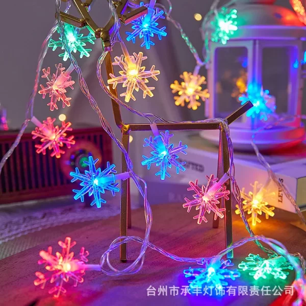 1/3/6M LED Snowflake Fairy Lights Battery/USB Power Copper Wire Garland Light New Year Garden Wedding Living Room Decoration - Image 5