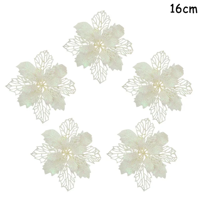 5pcs white flower