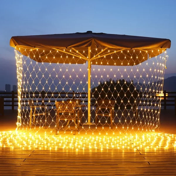 3x3/4.5x1.5M LED Mesh Net Light Christmas Fairy Net Lights LED Bush Tree Wrap String Lights for Holiday Party Patio Decor - Image 3