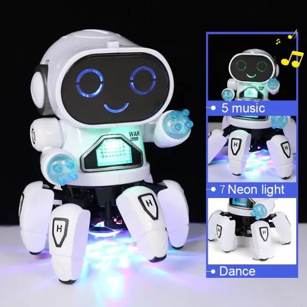 Intelligent Electric Dancing Robot Toys for Kids with LED Flashing Lights and Music Walking Robot Toys for Boys Girls Xmas Gifts - Image 4