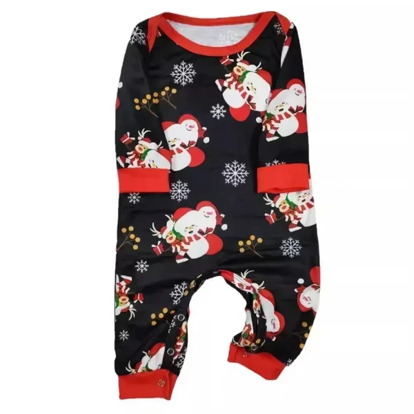 Christmas Matching Pajamas Set 2024 New Year's Clothes Santa Allover Print Adults Kids 2 Pcs Suit Baby Romper Xmas Family Look - Image 6